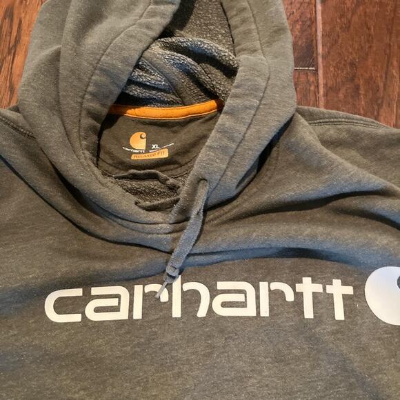 Olive Carhartt pull over Hoodie XL - Picture 2 of 4